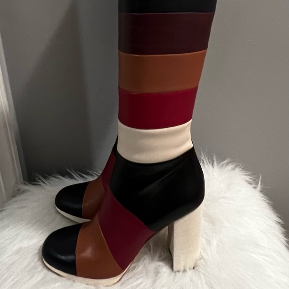HOST PICK‼️Valentino Garavani Leather Color-Bloc Knee-Hi Boot - Picture 12 of 16